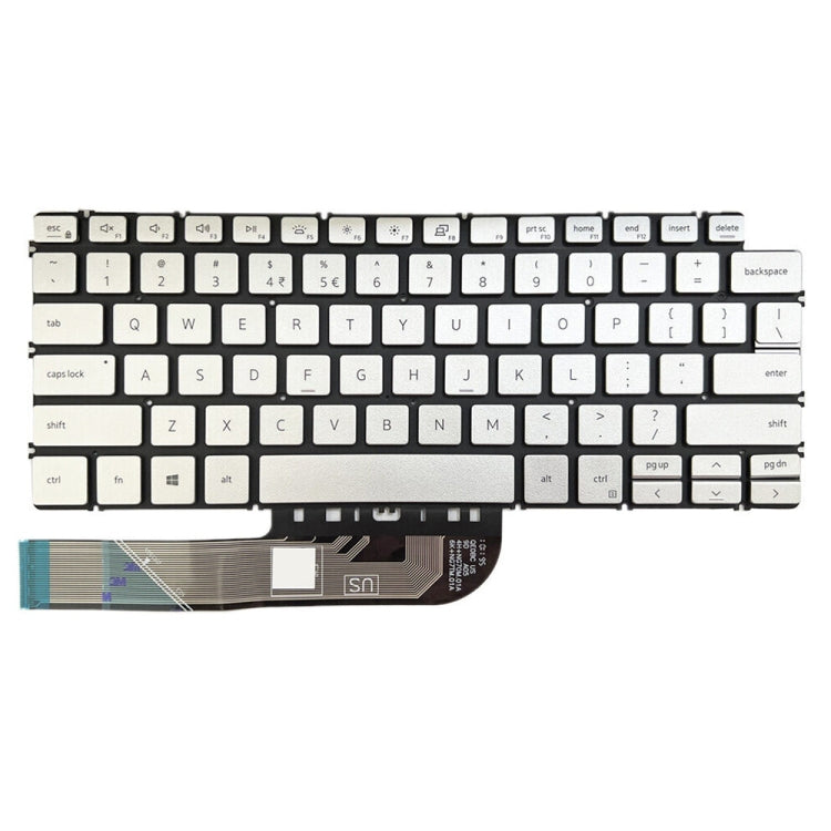 For Dell Inspiron 7490 / Vostro 5390 US Version Backlight Laptop Keyboard(Silver) - Dell Spare Parts by buy2fix | Online Shopping UK | buy2fix