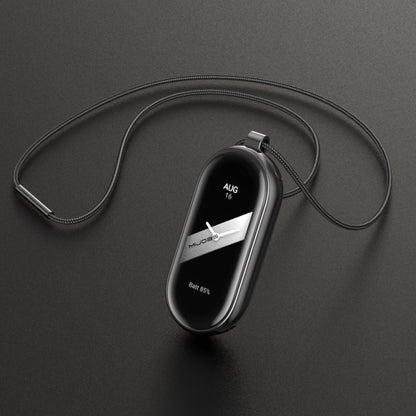 For Xiaomi Mi Band 8 / 9 / 9 NFC Mijobs Stainless Steel Buckle Wax Rope Necklace(Black) - Watch Bands by MIJOBS | Online Shopping UK | buy2fix