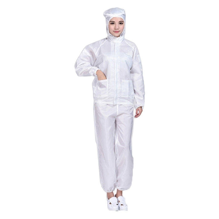 Striped Anti-static Split Hood Dust-proof Work Suit, Size:S(White) - Protective Clothing by buy2fix | Online Shopping UK | buy2fix