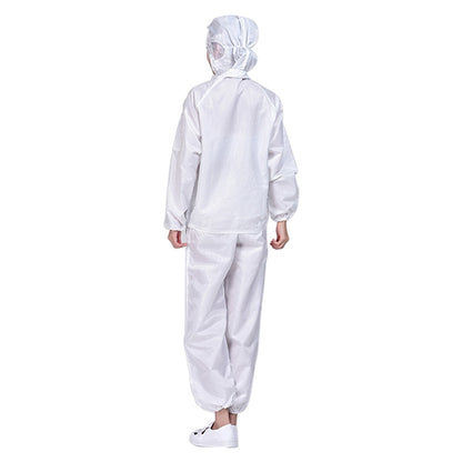 Striped Anti-static Split Hood Dust-proof Work Suit, Size:S(White) - Protective Clothing by buy2fix | Online Shopping UK | buy2fix