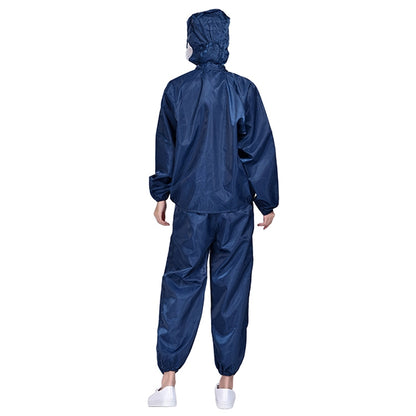 Striped Anti-static Split Hood Dust-proof Work Suit, Size:XXXXXL(Navy Blue) - Protective Clothing by buy2fix | Online Shopping UK | buy2fix