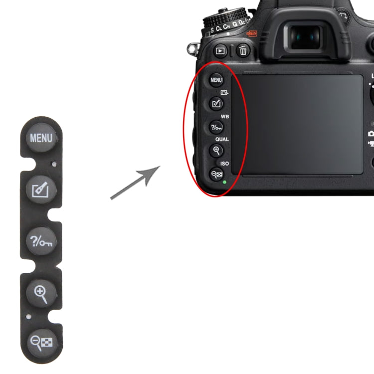 For Nikon D7100 Menu Button Cap - Others by buy2fix | Online Shopping UK | buy2fix
