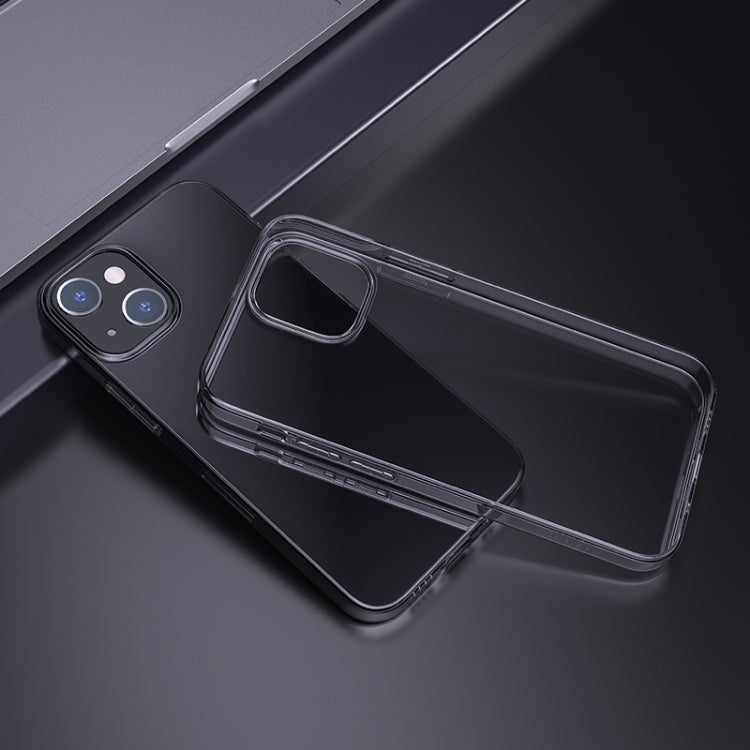 For iPhone 15 Plus hoco Light Series Soft TPU Phone Case(Transparent Black) - iPhone 15 Plus Cases by hoco | Online Shopping UK | buy2fix