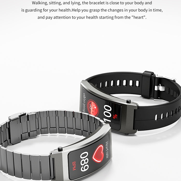 K13S 1.14 inch TFT Screen Slub Steel Strap Smart Calling Bracelet Supports Sleep Management/Blood Oxygen Monitoring(Black) - Smart Wristbands by buy2fix | Online Shopping UK | buy2fix