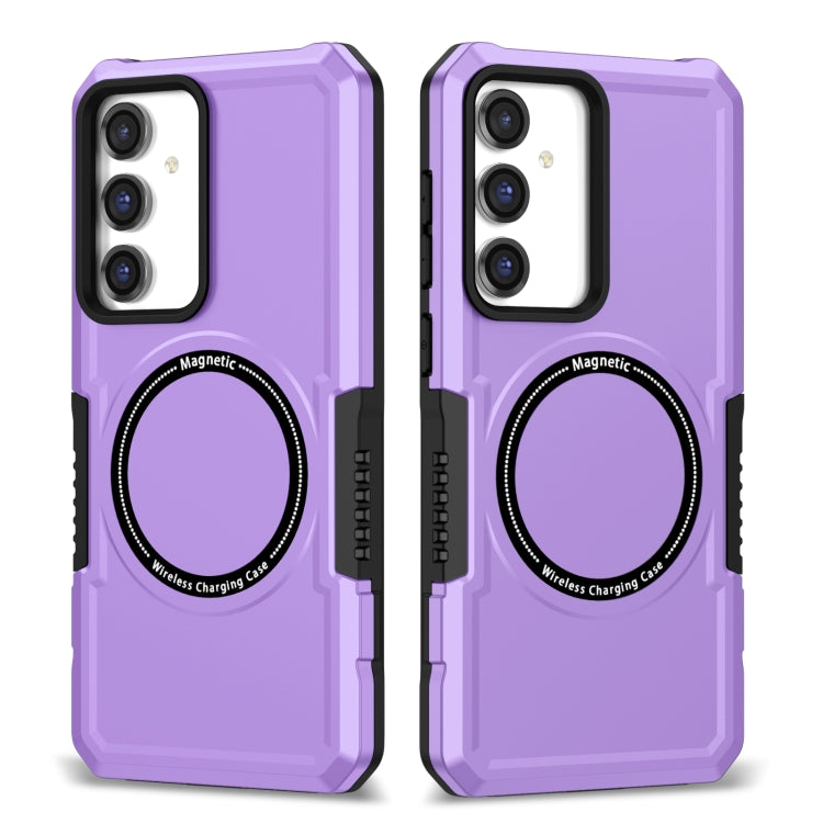 For Samsung Galaxy S23 FE MagSafe Shockproof Armor Phone Case(Purple) - Galaxy S23 5G Cases by buy2fix | Online Shopping UK | buy2fix