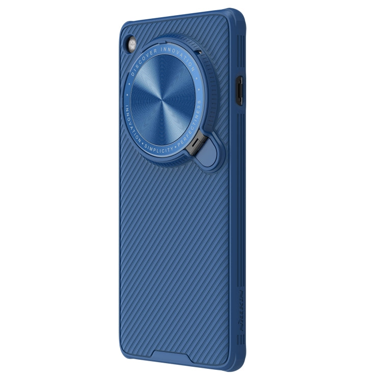 For OPPO Find X7 Ultra NILLKIN Black Mirror Prop CD Texture Mirror Phone Case(Blue) - Find X7 Ultra Cases by NILLKIN | Online Shopping UK | buy2fix
