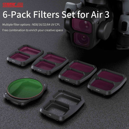 For DJI Air 3 STARTRC Drone Lens Filter, Lens:6 in 1 ND8/16/32/64 UV CPL - Lens Filter by STARTRC | Online Shopping UK | buy2fix