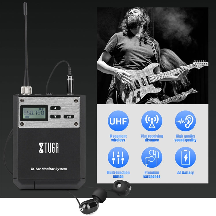 XTUGA  IEM1100 Professional Wireless In Ear Monitor System 4 BodyPacks(EU Plug) - Microphone by XTUGA | Online Shopping UK | buy2fix