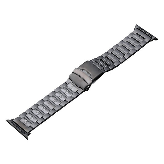 For Apple Watch Series 6 44mm Safety Buckle Titanium Steel Watch Band(Grey) - Watch Bands by buy2fix | Online Shopping UK | buy2fix