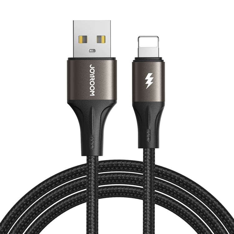 JOYROOM SA25-AL3 3A USB to 8 Pin Fast Charge Data Cable, Length:1.2m(Black) - Normal Style Cable by JOYROOM | Online Shopping UK | buy2fix