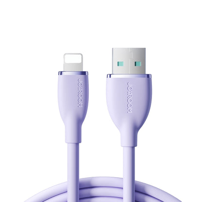 JOYROOM SA29-AL3 3A USB to 8 Pin Liquid Silicone Fast Charging Data Cable, Length: 1.2m(Purple) - Normal Style Cable by JOYROOM | Online Shopping UK | buy2fix