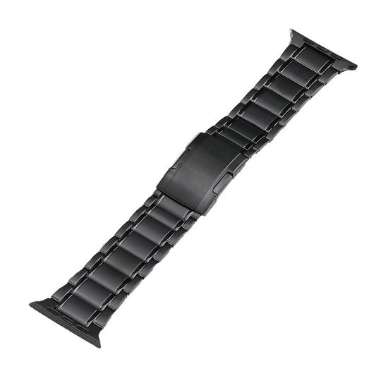 For Apple Watch Ultra 2 49mm Five Beads Turtle Buckle Titanium Steel Watch Band(Black) - Watch Bands by buy2fix | Online Shopping UK | buy2fix