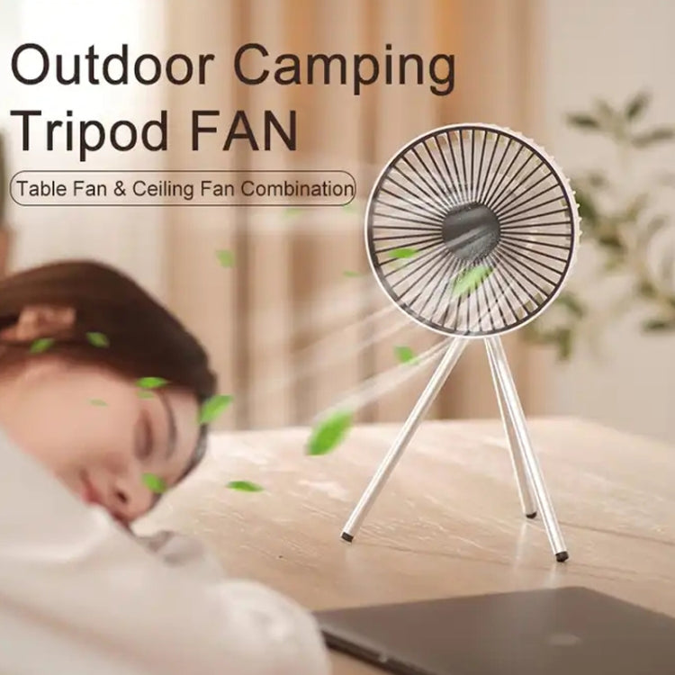 DQ213 4000mAh Outdoor Portable Camping Fan Tent Hanging Vertical Light(Black Grey) - Electric Fans by buy2fix | Online Shopping UK | buy2fix