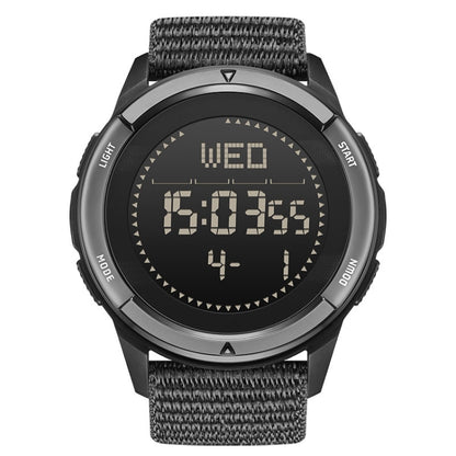 NORTH EDGE ALPS Outdoor Waterproof Men Carbon Fiber Digital Nylon Strap Smart Sports Watch(Black) - Sport Watches by NORTH EDGE | Online Shopping UK | buy2fix