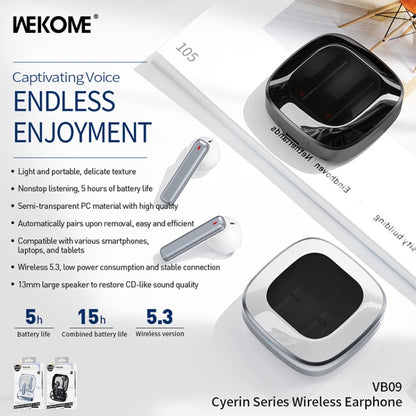 WK VB09 Cyerin Series Wireless Bluetooth Earphone(White) - Bluetooth Earphone by WK | Online Shopping UK | buy2fix