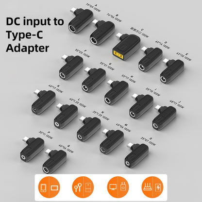 100W J 4.8X1.7mm Female to USB-C/Type-C Male Plug Charging Adapter - Universal Power Adapter by buy2fix | Online Shopping UK | buy2fix