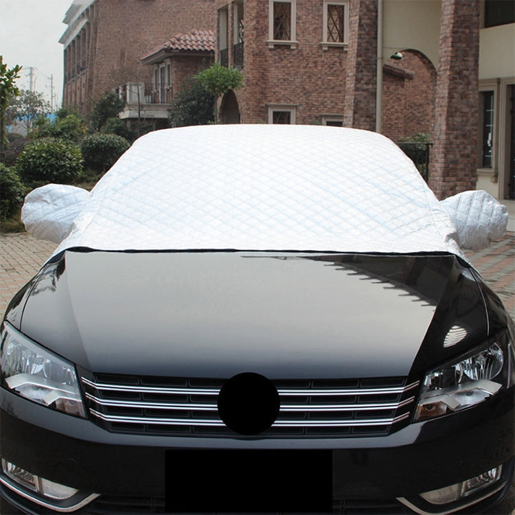 Car Half-cover Car Clothing Sunscreen Heat Insulation Sun Nisor, Plus Cotton Size: 4.7x1.8x1.8m - Aluminum Film PEVA by buy2fix | Online Shopping UK | buy2fix