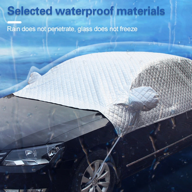 Car Half-cover Car Clothing Sunscreen Heat Insulation Sun Nisor, Plus Cotton Size: 4.7x1.8x1.8m - Aluminum Film PEVA by buy2fix | Online Shopping UK | buy2fix