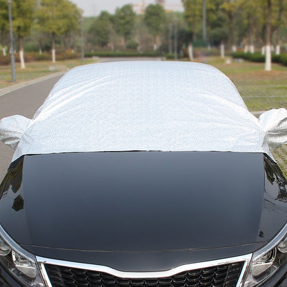 Car Half-cover Car Clothing Sunscreen Heat Insulation Sun Nisor, Aluminum Foil Size: 5.1x1.9x1.5m - Aluminum Film PEVA by buy2fix | Online Shopping UK | buy2fix