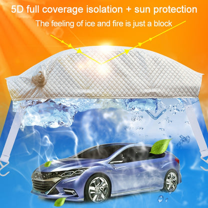 Car Half-cover Car Clothing Sunscreen Heat Insulation Sun Nisor, Aluminum Foil Size: 4.5x1.8x1.7m - Aluminum Film PEVA by buy2fix | Online Shopping UK | buy2fix