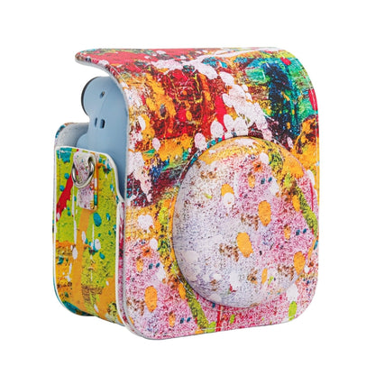 For FUJIFILM instax mini 12 Painted Full Body Leather Case Camera Bag with Strap(Abstract Painting) - Leather Bag by buy2fix | Online Shopping UK | buy2fix