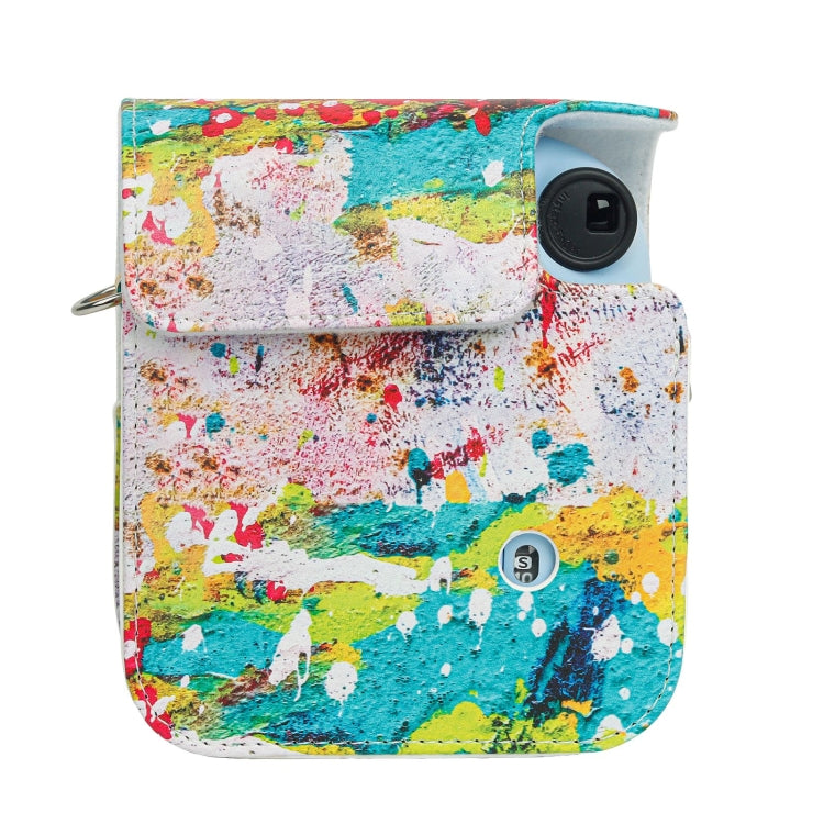 For FUJIFILM instax mini 12 Painted Full Body Leather Case Camera Bag with Strap(Abstract Painting) - Leather Bag by buy2fix | Online Shopping UK | buy2fix