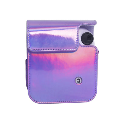 For FUJIFILM instax mini 12 Laser Full Body Leather Case Camera Bag with Strap(Purple) - Leather Bag by buy2fix | Online Shopping UK | buy2fix