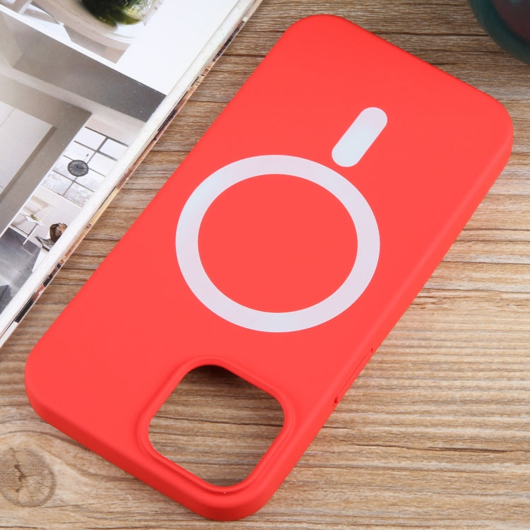 For iPhone 15 Plus MagSafe Liquid Silicone Phone Case(Red) - iPhone 15 Plus Cases by buy2fix | Online Shopping UK | buy2fix