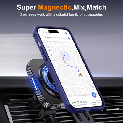 For iPhone 14 Pro Max MagSafe Magnetic Rotating Holder Phone Case(Klein Blue) - iPhone 14 Pro Max Cases by buy2fix | Online Shopping UK | buy2fix