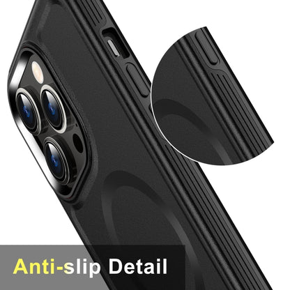 For iPhone 14 Plus Shield Armor MagSafe TPU Hybrid PC Phone Case(Black) - iPhone 14 Plus Cases by buy2fix | Online Shopping UK | buy2fix