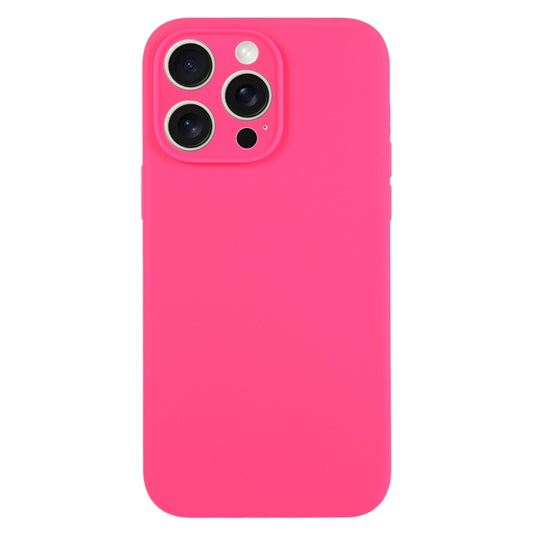 For iPhone 15 Pro Max Pure Color Liquid Silicone Fine Pore Phone Case(Fresh Pink) - iPhone 15 Pro Max Cases by buy2fix | Online Shopping UK | buy2fix