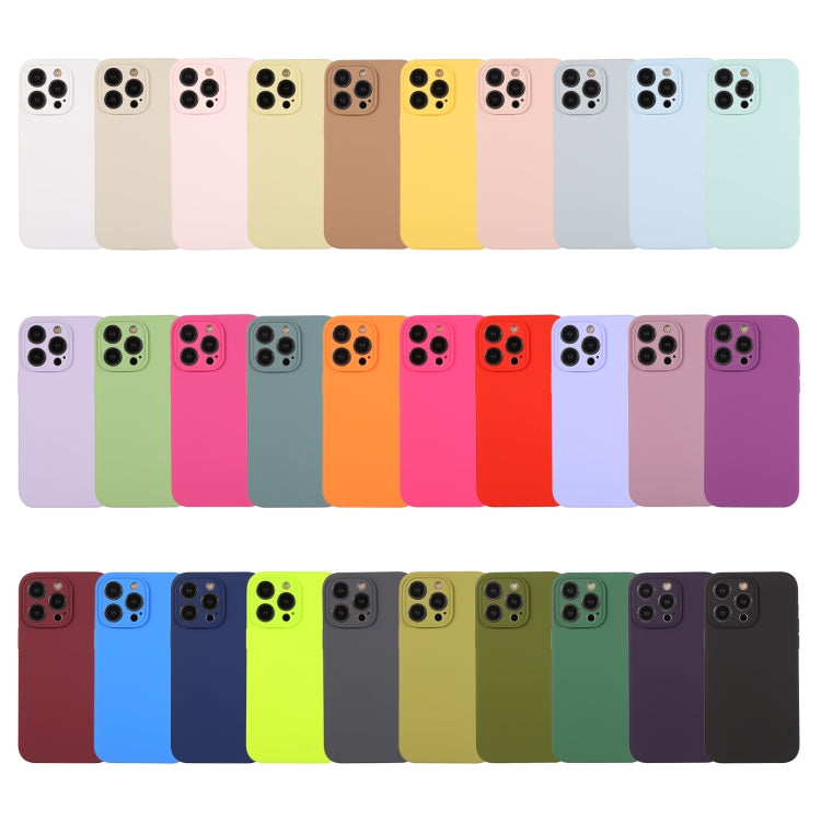 For iPhone 15 Pro Max Pure Color Liquid Silicone Fine Pore Phone Case(Sand Pink) - iPhone 15 Pro Max Cases by buy2fix | Online Shopping UK | buy2fix