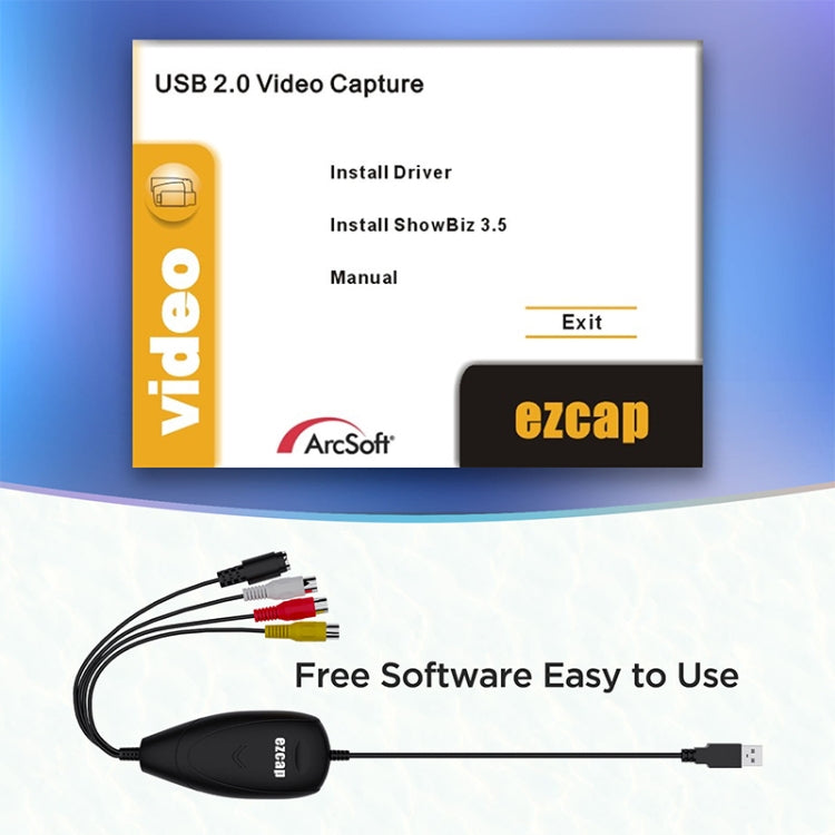 Ezcap 172 USB 2.0 Audio Video Grabber Capture Card Support Windows System - Video Capture Solutions by Ezcap | Online Shopping UK | buy2fix
