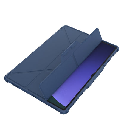 For Samsung Galaxy Tab S9 Ultra NILLKIN Bumper Pro Multi-angle Folding Style Tablet Leather Case(Blue) - Galaxy Tab S9 Ultra Cases by NILLKIN | Online Shopping UK | buy2fix