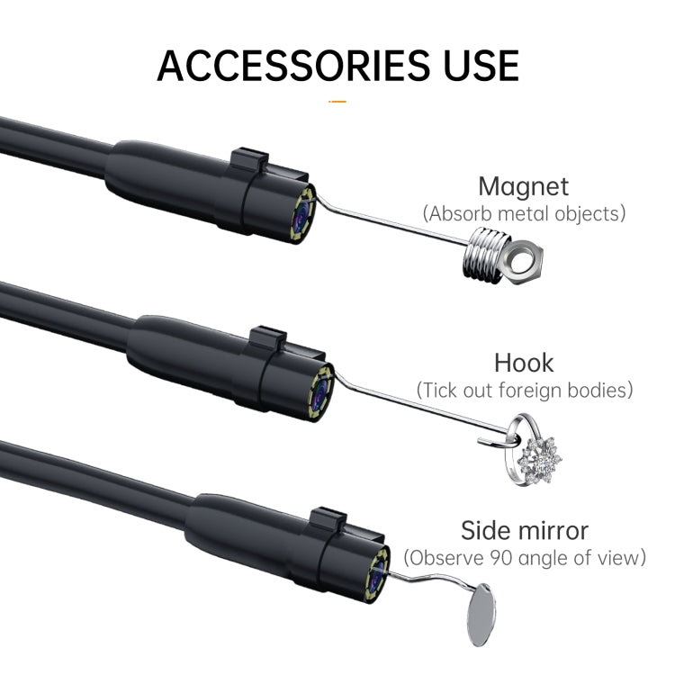 P200 8mm Side Lenses Integrated Industrial Pipeline Endoscope with 4.3 inch Screen, Spec:2m Tube -  by buy2fix | Online Shopping UK | buy2fix