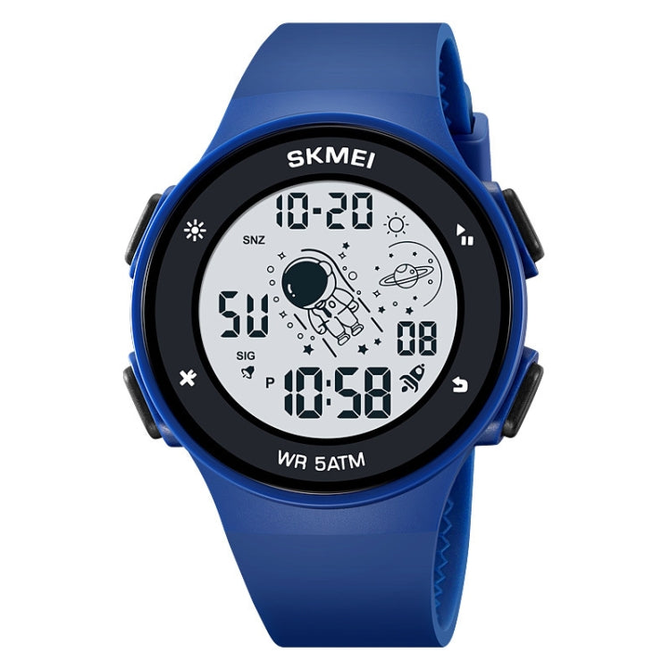 SKMEI 2068 Multifunctional Men 50M Waterproof Noctilucent Sports Digital Wrist Watch(Blue) - Silicone Strap Watches by SKMEI | Online Shopping UK | buy2fix