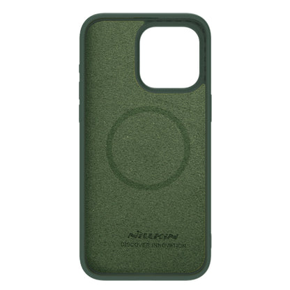 For iPhone 15 Pro NILLKIN CamShield MagSafe Liquid Silicone Phone Case(Dark Green) - iPhone 15 Pro Cases by NILLKIN | Online Shopping UK | buy2fix