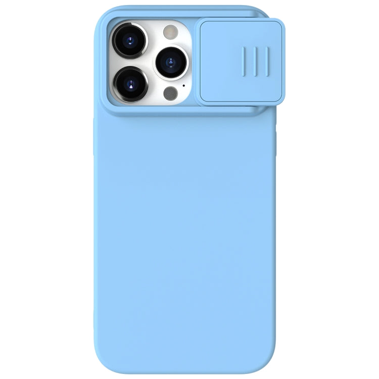 For iPhone 15 Pro Max NILLKIN CamShield Liquid Silicone Phone Case(Sky Blue) - iPhone 15 Pro Max Cases by NILLKIN | Online Shopping UK | buy2fix