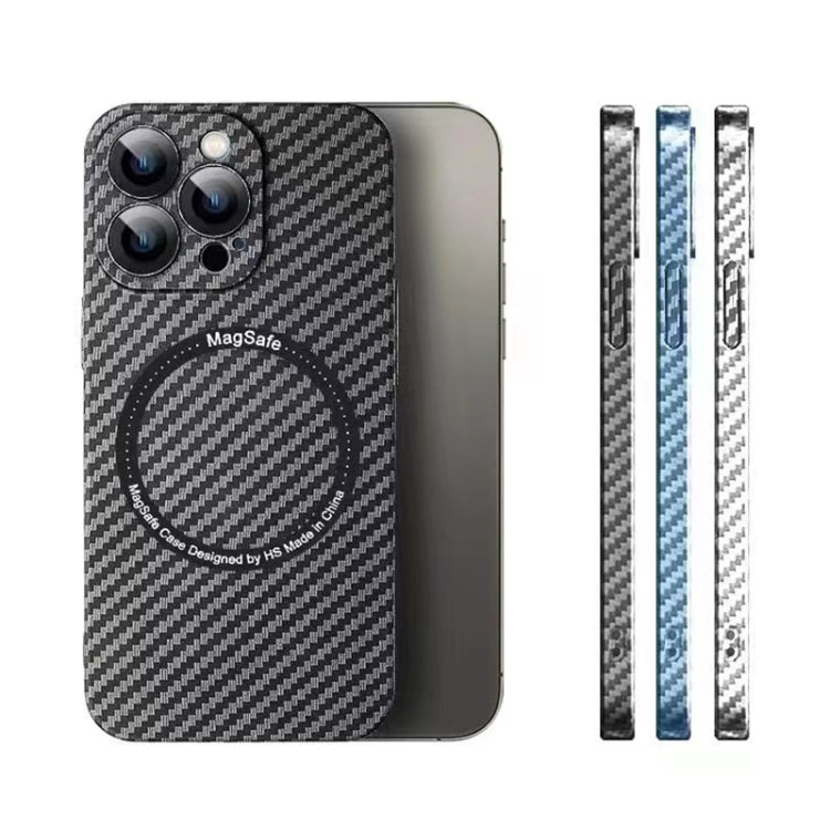 For iPhone 11 Pro Max MagSafe Magnetic PC Carbon Fiber Phone Case with Lens Film(Black) - iPhone 11 Pro Max Cases by buy2fix | Online Shopping UK | buy2fix