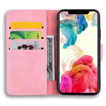 For iPhone 15 Pro Max Mandala Embossed Dual-Fold Calf Leather Phone Case(Pink) - iPhone 15 Pro Max Cases by buy2fix | Online Shopping UK | buy2fix