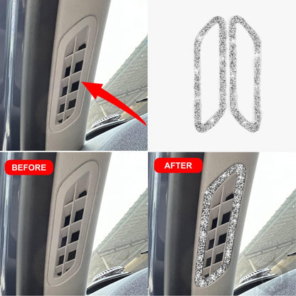 For Ford Mustang Mach E 2021 Car Door Pillar Air Outlet Diamond Decorative Sticker - Car Interior Mouldings by buy2fix | Online Shopping UK | buy2fix