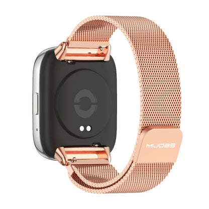 For Redmi Watch 3 Lite / Watch 3 Active Mijobs Milan Magnetic Metal Watch Band(Rose Gold) - Watch Bands by MIJOBS | Online Shopping UK | buy2fix