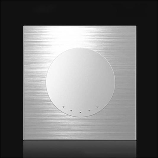 86mm Gray Aluminum Wire Drawing LED Switch Panel, Style:One Open Multiple Control - Consumer Electronics by buy2fix | Online Shopping UK | buy2fix