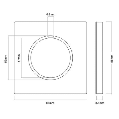 86mm Gray Aluminum Wire Drawing LED Switch Panel, Style:Telephone Socket - Consumer Electronics by buy2fix | Online Shopping UK | buy2fix