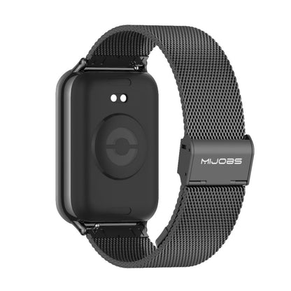 For Xiaomi Smart Band 9 Pro / 8 Pro Mijobs Milan Buckle Stainless Steel Watch Band(Black) - Watch Bands by MIJOBS | Online Shopping UK | buy2fix