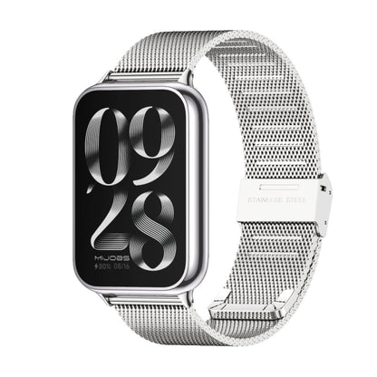 For Xiaomi Smart Band 9 Pro / 8 Pro Mijobs Milan Buckle Stainless Steel Watch Band(Silver) - Watch Bands by MIJOBS | Online Shopping UK | buy2fix