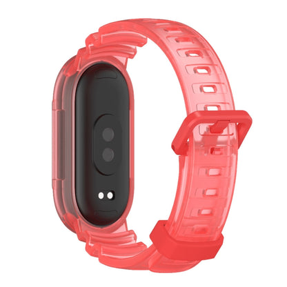 For Xiaomi Mi Band 8 MIJOBS GS Unibody Clear Color Sports Watch Band(Red) - Watch Bands by MIJOBS | Online Shopping UK | buy2fix