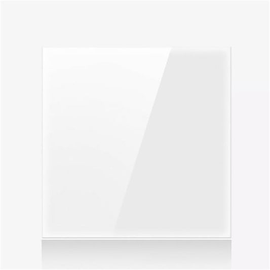 86mm Round LED Tempered Glass Switch Panel, White Round Glass, Style:Blank Panel - Consumer Electronics by buy2fix | Online Shopping UK | buy2fix