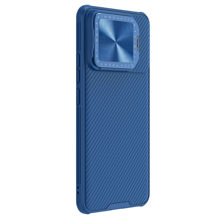 For Xiaomi Redmi K70/K70 Pro NILLKIN Black Mirror Prop CD Texture Mirror Phone Case(Blue) - K70 Pro Cases by NILLKIN | Online Shopping UK | buy2fix