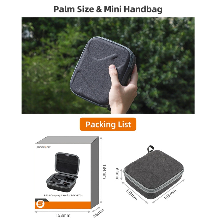 For DJI Osmo Pocket 3 Sunnylife Storage Case Box Full Set Bag - Case & Bags by Sunnylife | Online Shopping UK | buy2fix